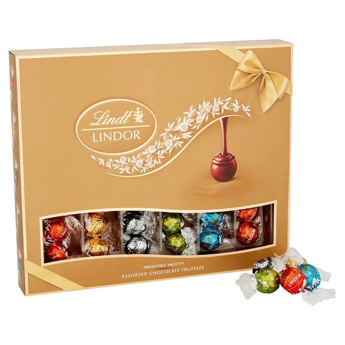 Lindt LINDOR Assorted Chocolate Truffles Gift Box 525g