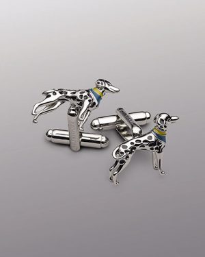 dalmation cufflinks in silver