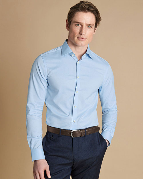 luxury ascot weave shirt