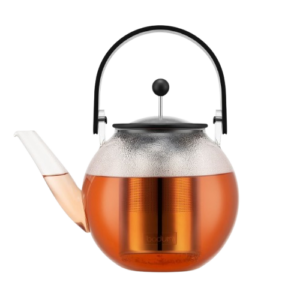 assam gooseneck teapot with bamboo handle