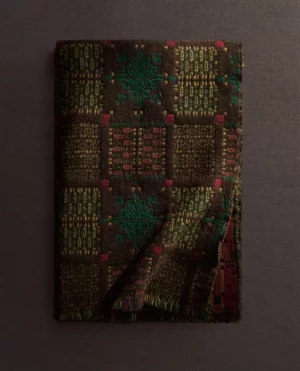 geometric knit christmas throw